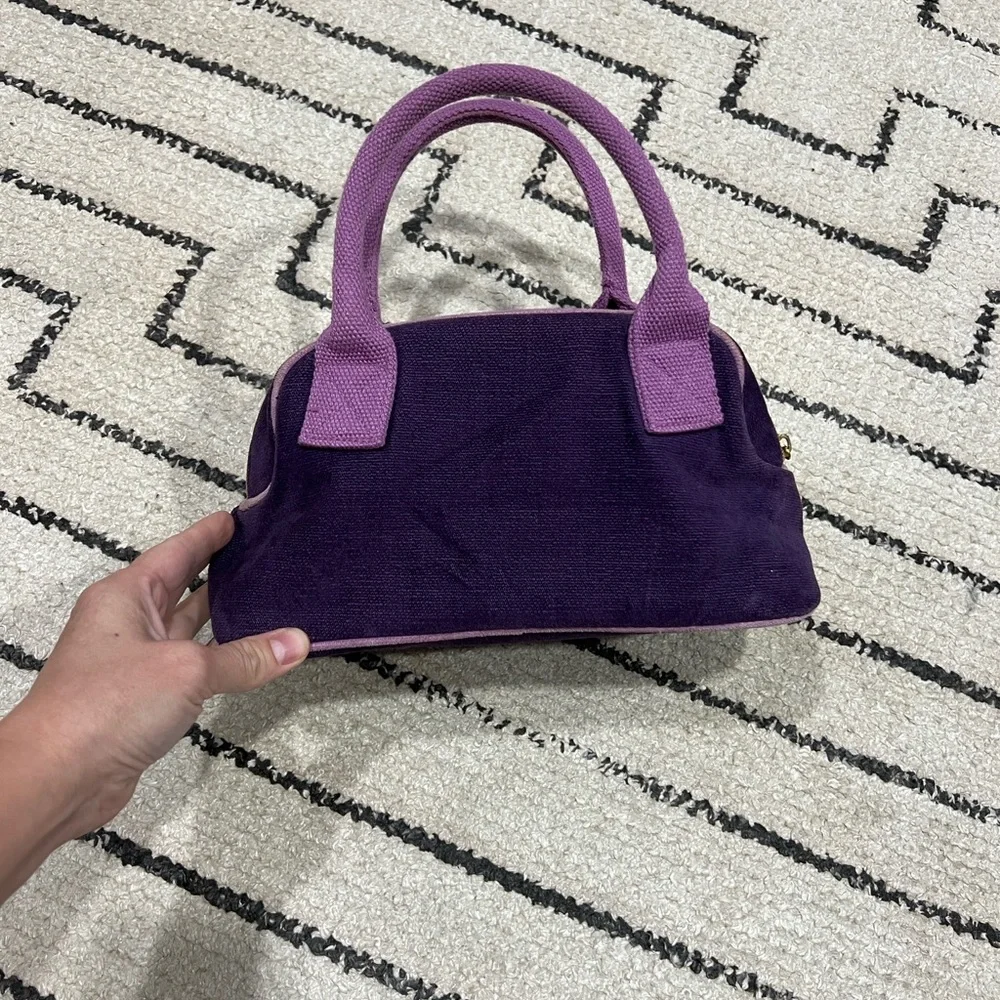 Victoria's Secret Purple and Gold Heart Satchel